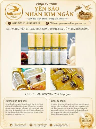 Set 9 Chai Yến Chưng Tươi Nóng 150ml Mix Đủ Vị Đại Bổ Dưỡng
