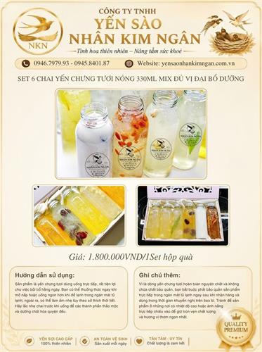 Set 6 Chai Yến Chưng Tươi Nóng 330ml Mix Đủ Vị Đại Bổ Dưỡng