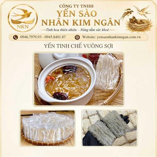 Yến tinh chế vuông sợi