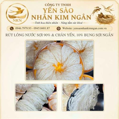 Rút Lông Nước Sợi 90% & Chân Yến, 10% Bụng Sợi Ngắn
