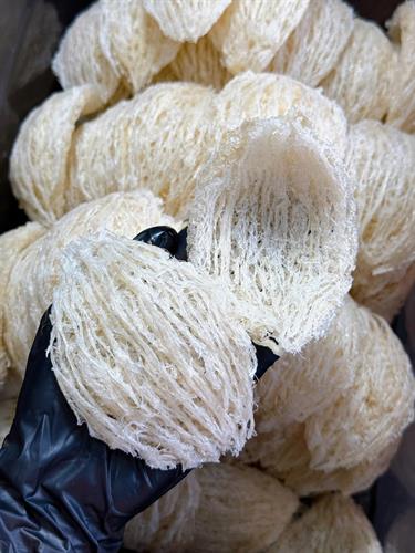 Yến Tinh Chế 2 Lớp Sợi 85% - 15% Sơ Mướp Sợi Ngắn (Loại 2) - Loại Này Không Có Chân Yến